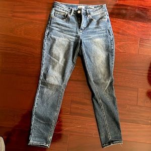 High rise skinny jeans. Not ripped